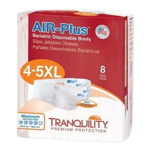 Tranquility Air-Plus Bariatric Disposable Briefs 4-5XL